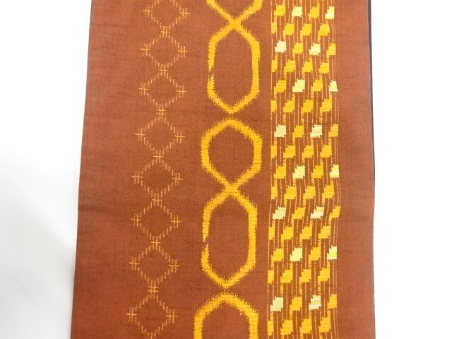  アンティーク　縞模様織り出し袋帯（材料）